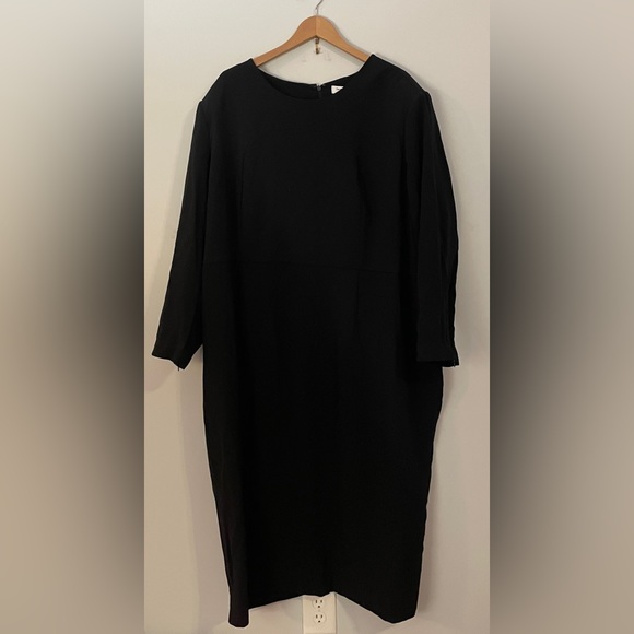 NWT Sergio Hudson x Target Black Strong Shoulder Midi Dress Size 4X - Picture 3 of 7